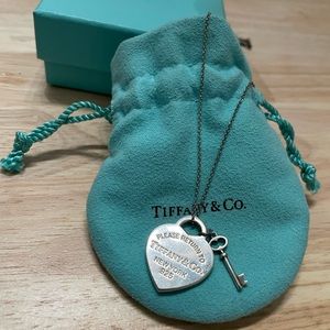 Tiffany & Co Heart with Key Necklace